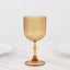 12-Pack Plastic Goblets Amber Gold Vintage Ribbed Pattern - Reusable Shatterproof Glassware 9oz