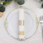 50-Pack Paper Napkin Rings Beige Glitter - Stylish Disposable Napkin Holders 1.5"