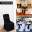 Polyester Chair Cover with Square Top for Banquet Chairs Black - Durable Reusable Slip-On Cover