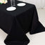100% Cotton 90"x132" Rectangle Tablecloth Black Linen - Seamless, Soft & Breathable Table Cover