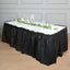 5 Pack Plastic Table Skirts Black Ruffled - Durable Disposable Skirts for Events 14ft