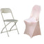 Stretch Spandex Chair Cover Blush for Folding Chairs - Reusable & Wrinkle-Resistant 160GSM Fitted Slipcover
