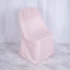 Polyester Slip On Folding Chair Covers Blush - Stain-Resistant Reusable Durable Fabric
