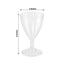 12-Pack Plastic Wine Glasses Clear Short Hollow Stem - Stylish Disposable Cups for Wine 6oz
