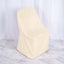 Polyester Slip On Folding Chair Covers Beige - Stain-Resistant Reusable Durable Fabric