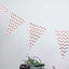 7.5ft Rose Gold Chevron Print Triangle Pennant Flag Party Banner - Clearance SALE