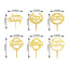 6-Pack Acrylic Happy Birthday Cake Toppers Gold Assorted Styles - Fun Reusable Cake Inserts for DIY Party Decoration Supplies