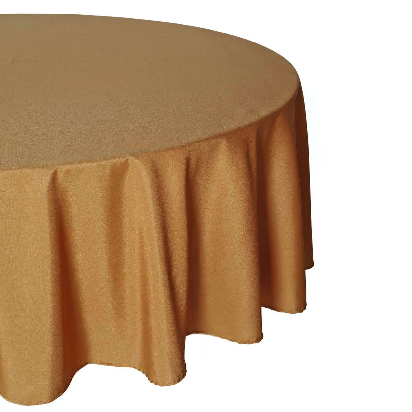 Polyester 108" Round Tablecloth Gold - Wrinkle-Resistant and Stylish Table Cover