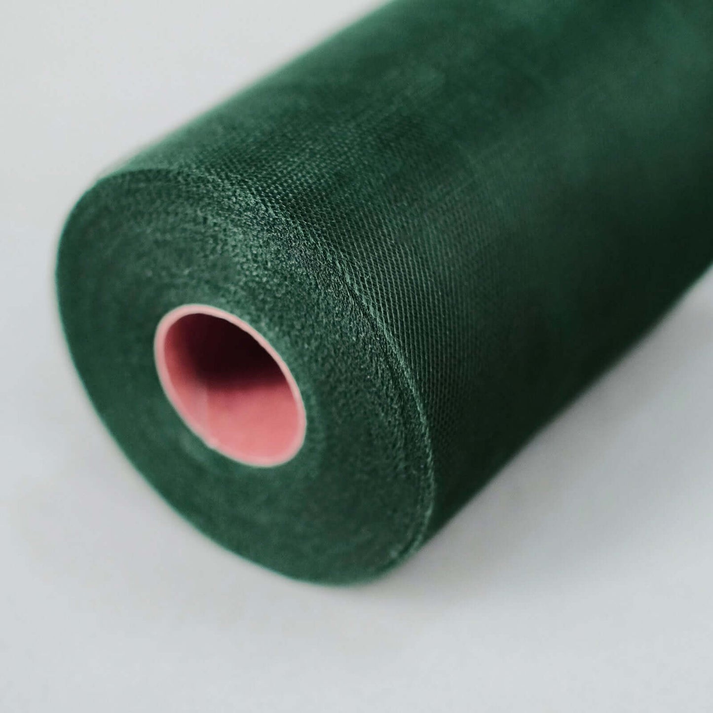 6"x100 Yards Hunter Emerald Green Tulle Fabric Bolt, Sheer Fabric Spool Roll For Crafts
