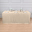 Fitted Polyester 72"x30" Rectangle Tablecloth Nude - Durable Table Cover
