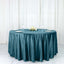 Premium Velvet 120" Round Tablecloth Peacock Teal - Reusable Soft & Seamless Table Cover