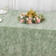 Premium Crushed Velvet 90"x132" Rectangle Tablecloth Sage Green - Reusable Soft & Seamless Table Cover
