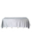Premium Velvet 90"x132" Rectangle Tablecloth Silver - Reusable Soft & Seamless Table Cover