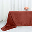 Premium Velvet 90"x156" Rectangle Tablecloth Terracotta (Rust) - Reusable Soft & Seamless Table Cover