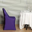 Stretch Spandex Chair Cover Purple for Folding Chairs - Metallic Shimmer Tinsel Back Design Fitted Slipcover