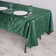 Premium Velvet 60"x102" Rectangle Tablecloth Hunter Emerald Green - Reusable & Soft Table Cover