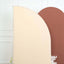 7ft Matte Beige Spandex Half Moon Chiara Backdrop Stand Cover, Custom Fitted Wedding Arch Cover