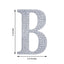 Decorative Rhinestone Alphabet "B" Letter Stickers, Glitter Adhesive Craft Letters Silver DIY Sparkle Embellishments 4"