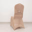 Spandex Chair Cover with Silver Rhinestone Buckled Sash Band Nude - Stretch Fitted Slipcover