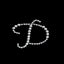 12 Pack 1.5" Clear Rhinestone Monogram Letter Jewel Sticker Self Adhesive DIY Diamond Decor - D