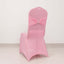 Spandex Chair Cover with Silver Rhinestone Buckled Sash Band Pink - Stretch Fitted Slipcover