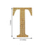 Decorative Rhinestone Alphabet "T" Letter Stickers, Glitter Adhesive Craft Letters Gold DIY Sparkle Embellishments 4"