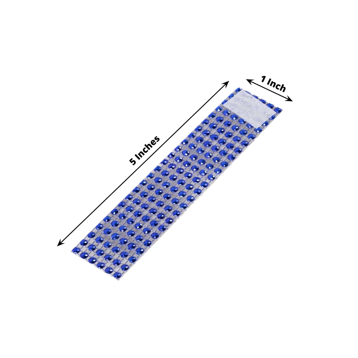 10 Pack Rhinestone Napkin Rings with Velcro Brooch Buckle Royal Blue - Stylish Design for Chair Sashes