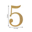 Decorative Rhinestone Number "5" Stickers, Glitter Adhesive Craft Numbers Gold DIY Sparkle Embellishments 8"