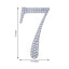Decorative Rhinestone Number "7" Stickers, Glitter Adhesive Craft Numbers Silver DIY Sparkle Embellishments 6"