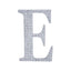 Decorative Rhinestone Alphabet "E" Letter Stickers, Glitter Adhesive Craft Letters Silver DIY Sparkle Embellishments 4"
