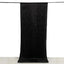 Black Crushed Velvet Backdrop Curtain â€“ 5ft x 12ft Event Drape with Rod Pocket, Privacy Panel for Photo Booths & Events