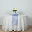 5 Pack Organza 12"x108" Table Runners Royal Blue - Gold Wave Design