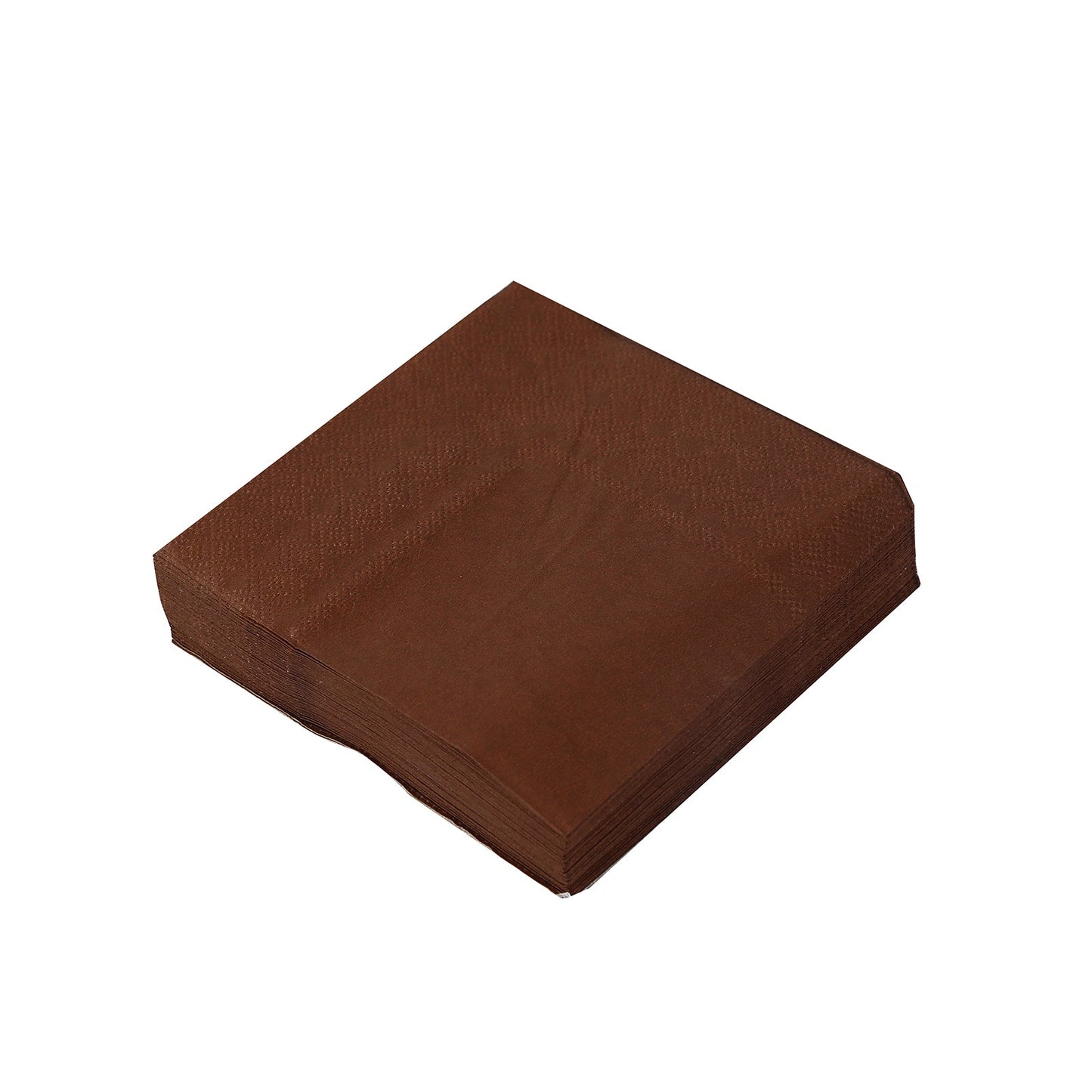 50-Pack Paper Beverage Napkins Cinnamon Brown - 2 Ply Disposable Soft 18GSM Cocktail Napkins 5"x5"