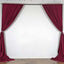2 Pack Burgundy Scuba Polyester Event Curtain Drapes, Durable Flame Resistant Backdrop Event Panels Wrinkle Free with Rod Pockets - 10ftx10ft