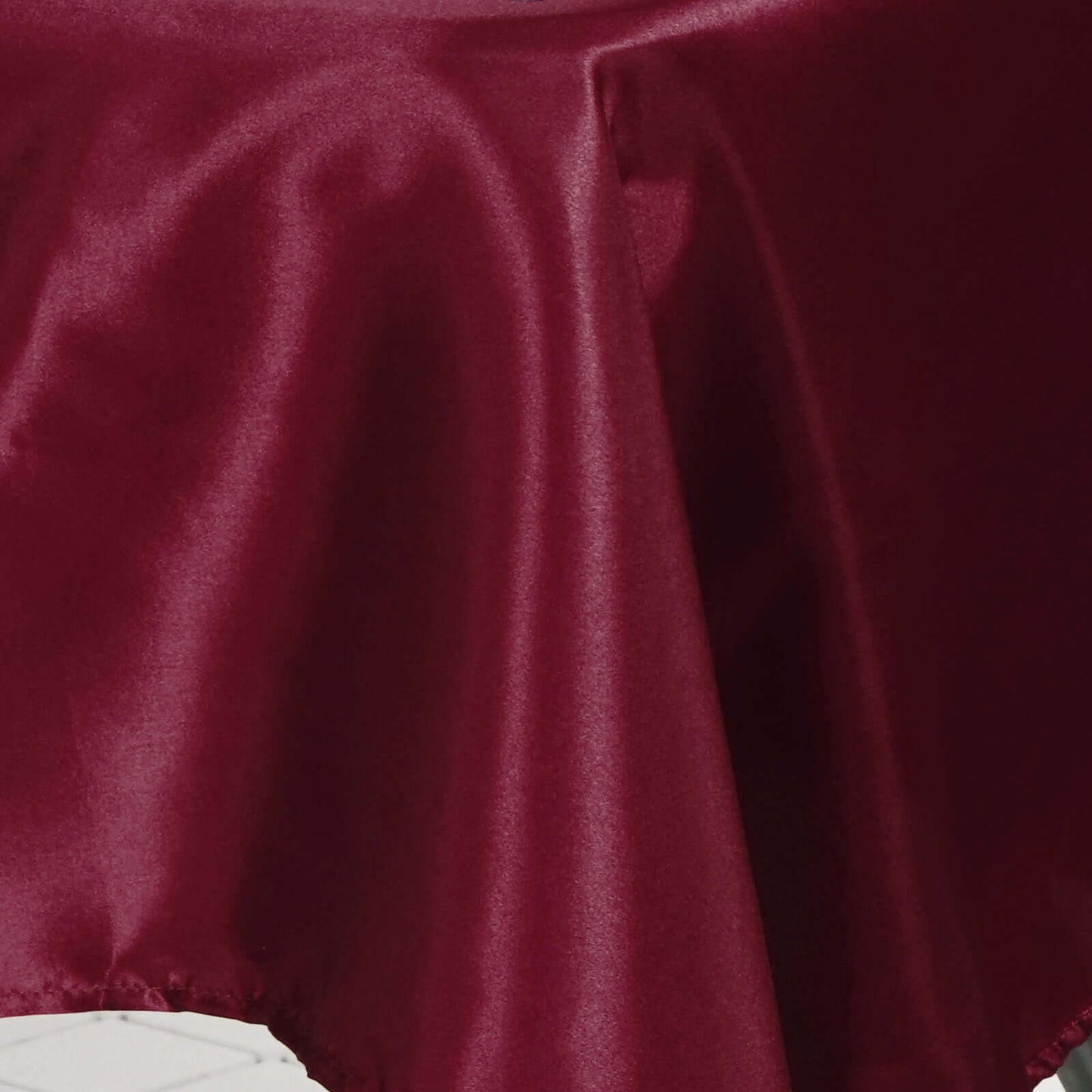 Satin Rectangular 60"x126" Tablecloth Burgundy - Smooth and Lustrous Table Cover