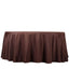 Polyester 132" Round Tablecloth Chocolate - Seamless Chic Table Cover