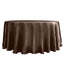 Satin 120" Round Tablecloth Chocolate - Stylish Seamless Table Cover