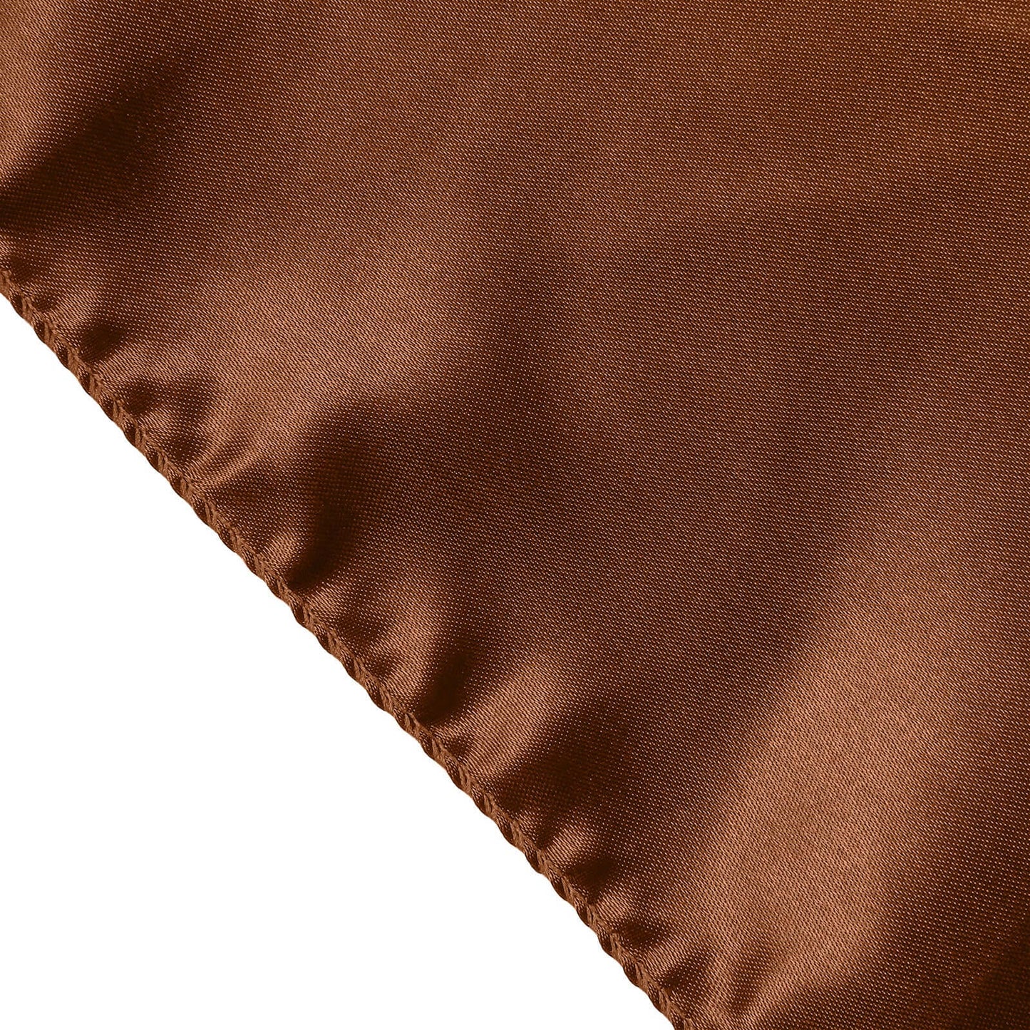 Satin 72"x72" Table Overlay Square Tablecloth Cinnamon Brown - Smooth Finish Table Cover
