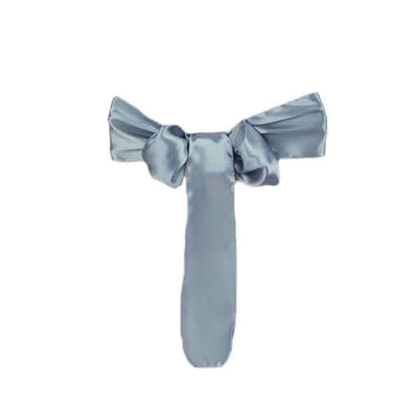 5 Pack Satin Chair Sashes Dusty Blue - Durable Chair Bows with Shiny Finish 6"x106"