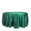 Satin 108" Round Tablecloth Hunter Emerald Green - Smooth and Lustrous Table Cover