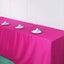 Fitted Polyester 96"x30" Rectangle Tablecloth Fuchsia - Durable and Easy to Maintain Table Cover