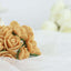 48 Roses 1" Gold Real Touch Artificial DIY Foam Rose Flowers With Stem, Craft Rose Buds