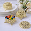 12-Pack Plastic Fillable Mini Candy Container in Vintage Ornate Round Box Style Metallic Gold - Candy Treat Favor Boxes 2.5"