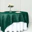 Taffeta 90"x90" Table Overlay Square Tablecloth Hunter Emerald Green - Accordion Crinkle Table Cover