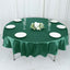Satin 90" Round Tablecloth Hunter Emerald Green - Smooth and Lustrous Table Cover