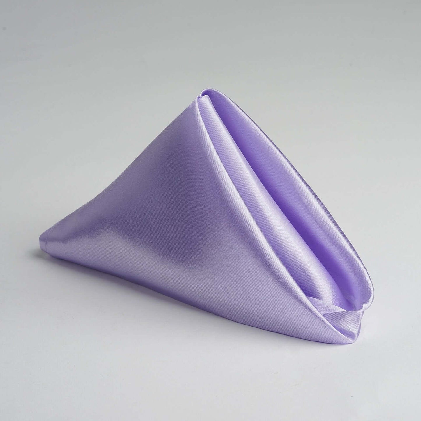 5 Pack Satin 20"x20" Napkins Lavender Lilac - Luxurious Shine & Smooth Dinner Napkins