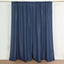 2 Pack Navy Blue Polyester Event Curtain Drapes, 10ftx8ft Backdrop Event Panels With Rod Pockets 130 GSM