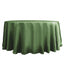 Satin 120" Round Tablecloth Olive Green - Stylish Seamless Table Cover