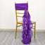 Chiffon Chair Sash with Curly Design Purple - Stylish Chair Decorations
