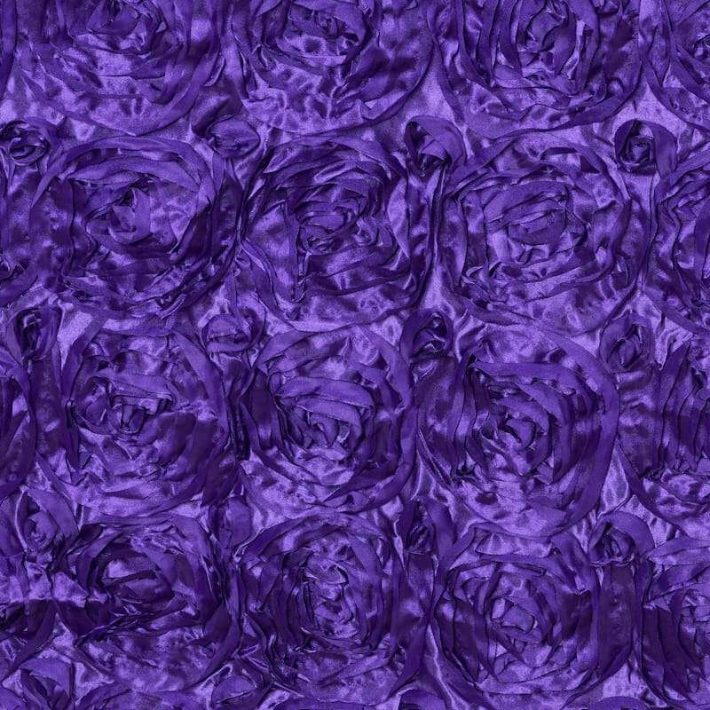 Rosette Satin 14"x108" Table Runner Purple - Grandiose Design
